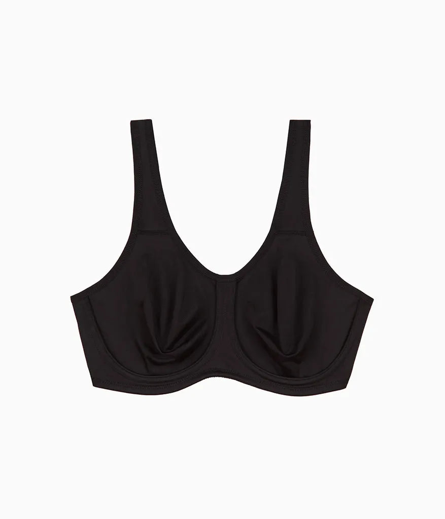 Simone Sport Underwire Bra: Black