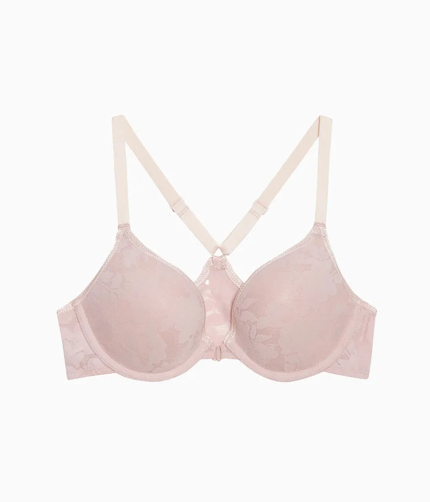 Shadow Scene Front Close Push Up Bra: Blush Pink