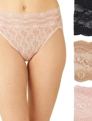 Lace Kiss Hi-Leg Panty Pack: White/Crimson Red/Night