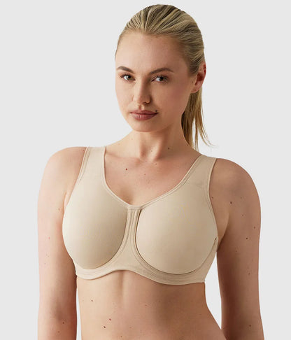 Simone Sport Underwire Bra: Sand