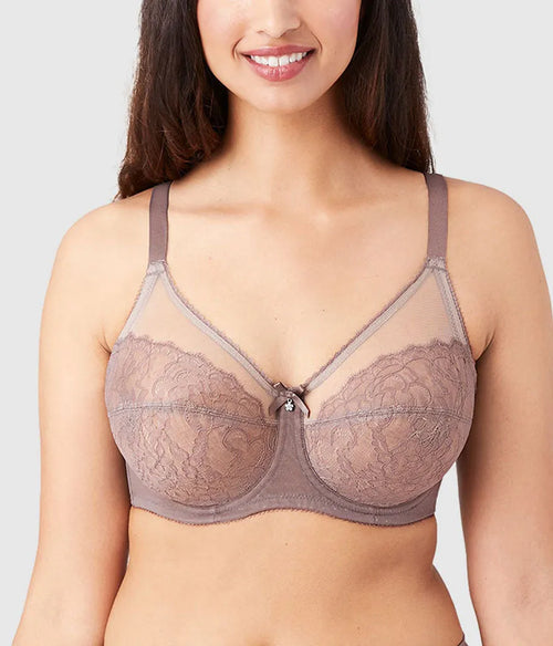 Retro Chic Full Figure Underwire Bra: Cappuccino