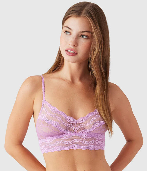 Lace Kiss Bralette: Smoky Grape