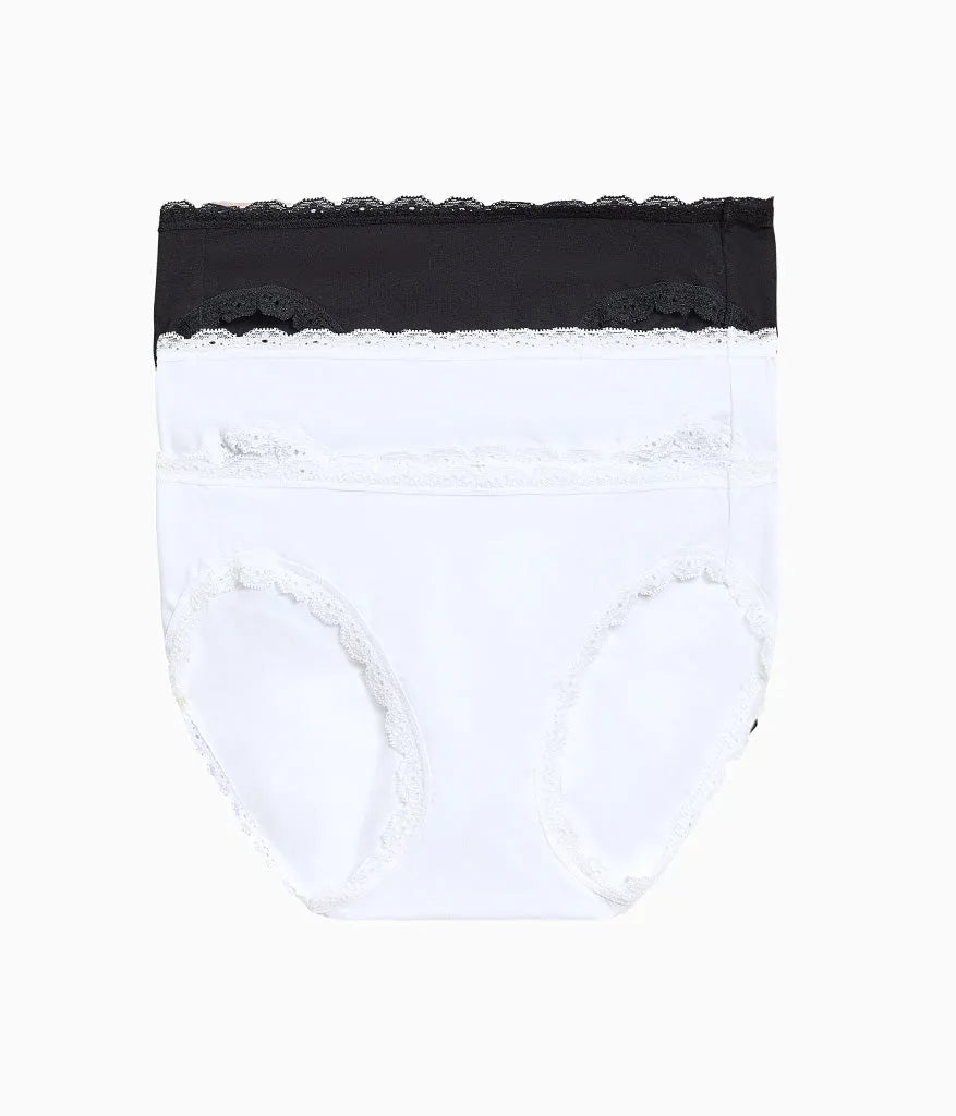 Inspired Eyelet Bikini Panty Pack: White/White/Night