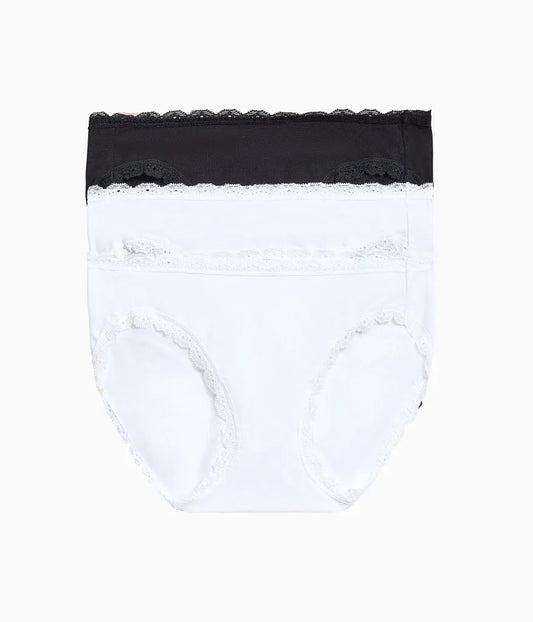 Inspired Eyelet Bikini Panty Pack: White/White/Night