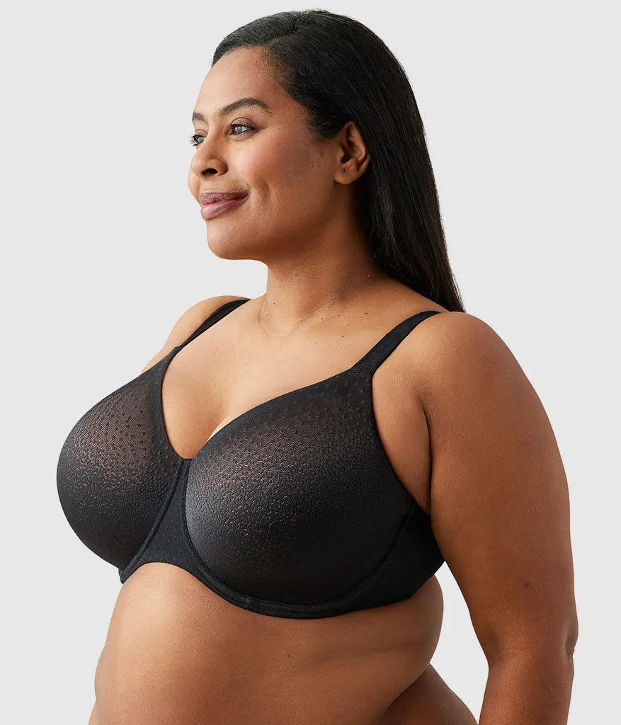 Back Appeal® H-K Cup Underwire Bra: Black