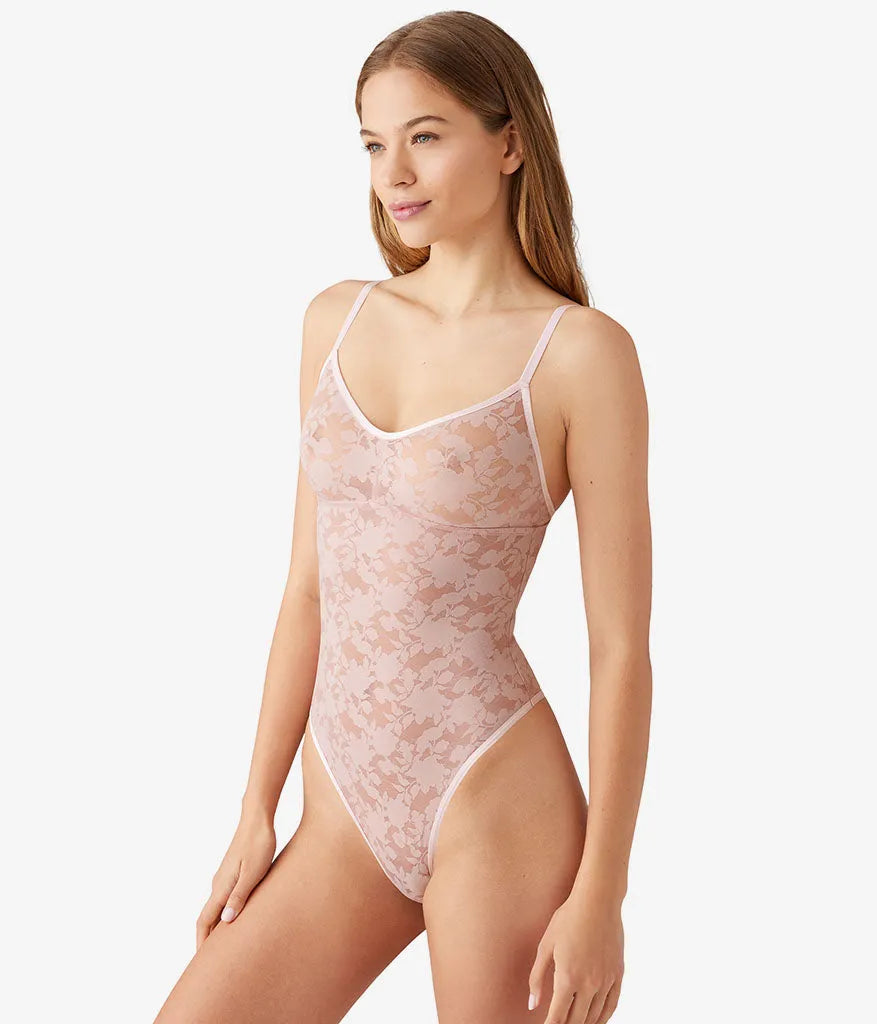 Shadow Scene Bodysuit: Blush Pink