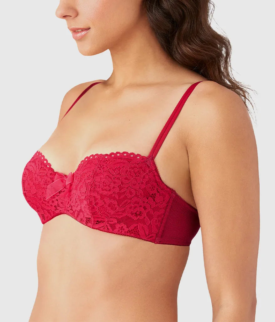 Ciao Bella Balconette Bra: Persian Red