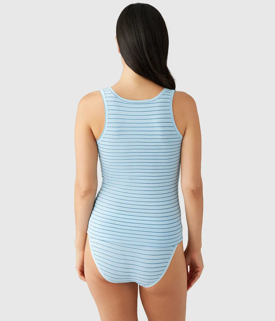 Understated Cotton Tank: Angel Falls Stripe