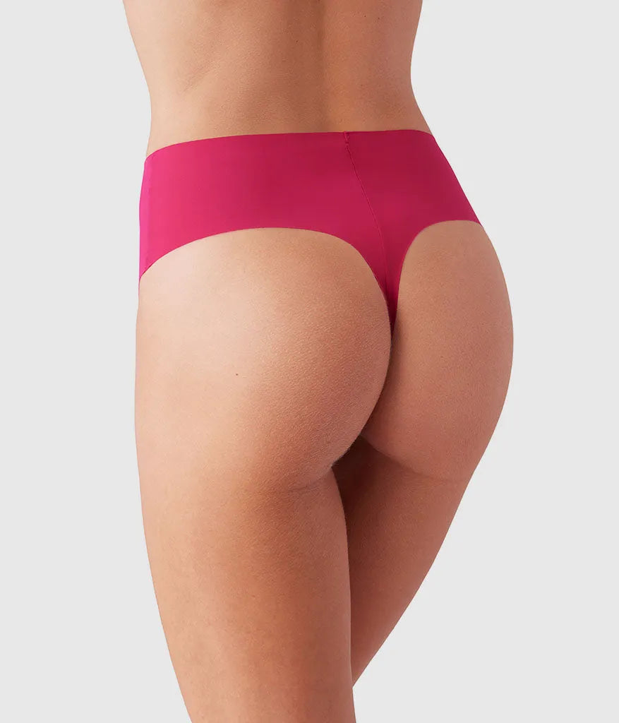 b.bare Hi-Waist Thong: Cerise