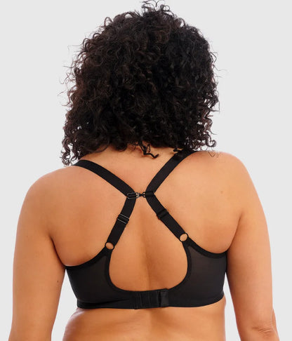 Matilda Underwire Plunge Bra: Black