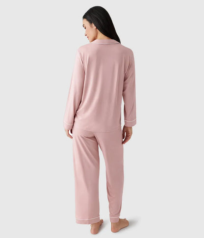 Lease to Lounge Pajama Set: Blush Pink