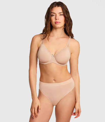 Retro Chic Underwire T-Shirt Bra: Toast