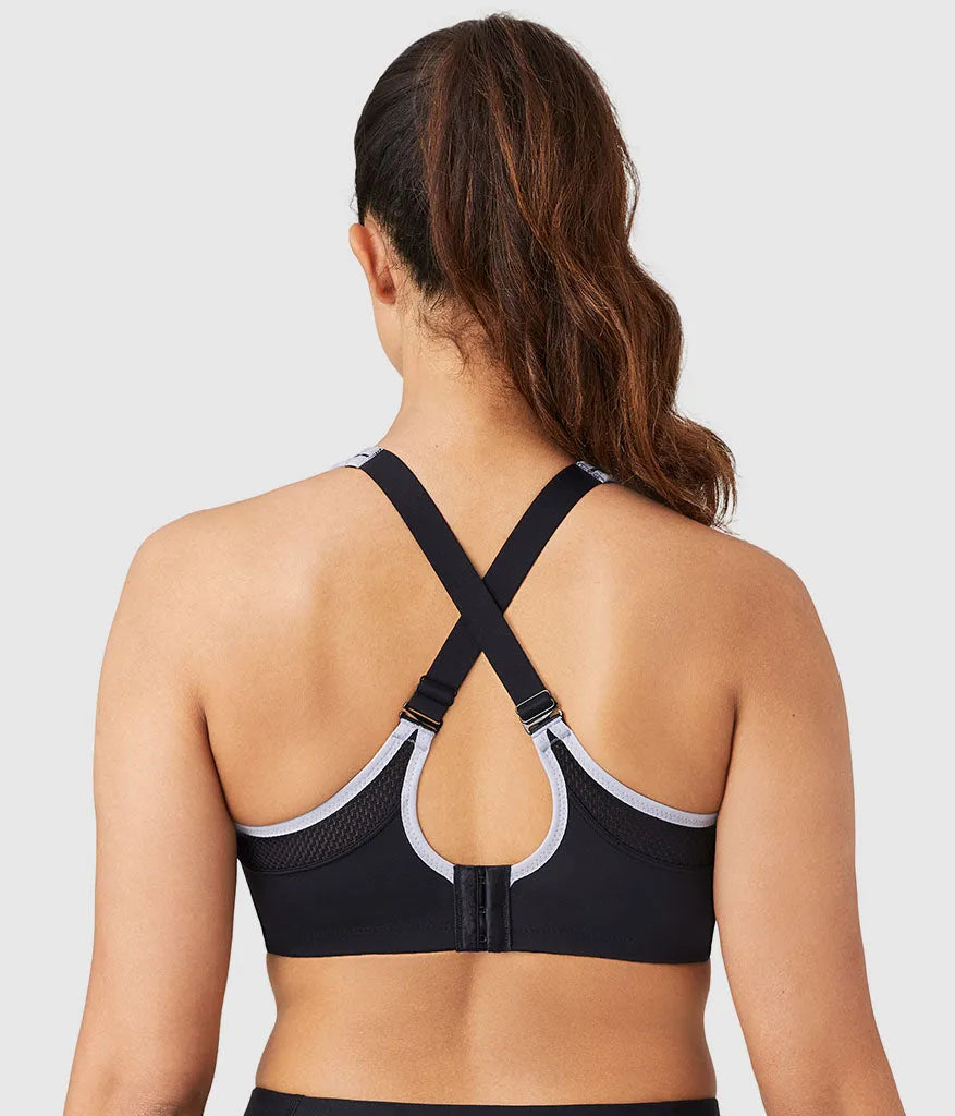 Lindsey Sport Contour Underwire Bra: Black/Lilac Gray