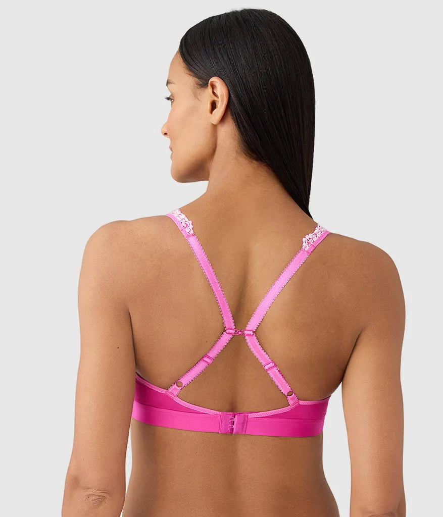 Embrace Lace® Wire Free Bralette: Wild Azalea/Cradle Pink