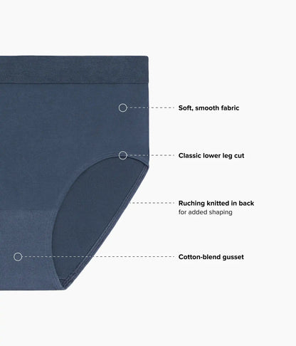 B-Smooth® Seamless Brief: Dark Slate