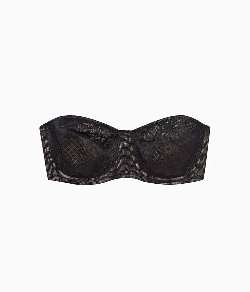 Visual Effects Strapless Minimizer Bra: Black