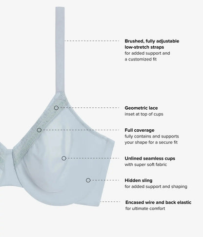 Perfect Primer Full Figure Underwire Bra: Belgian Block