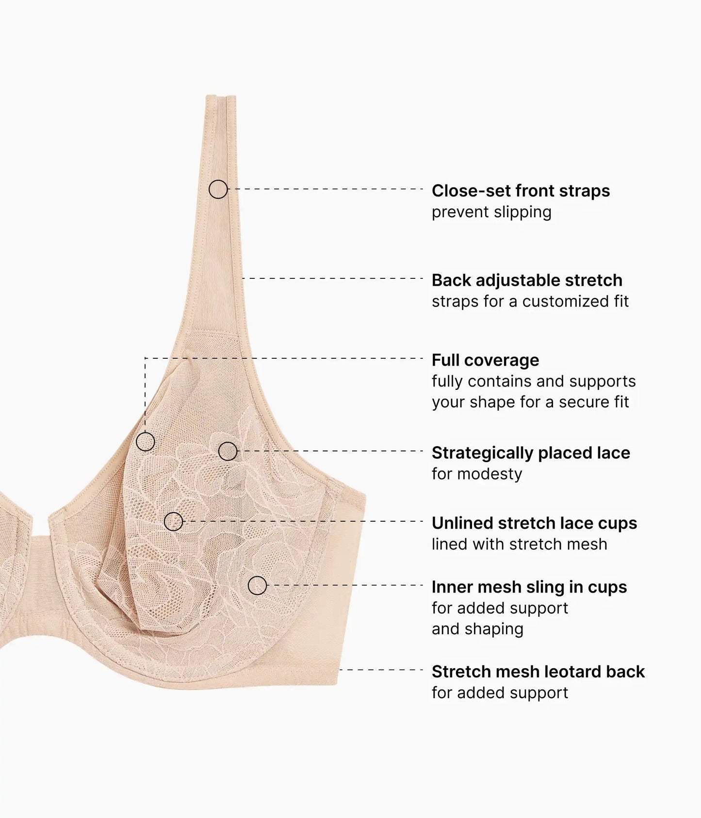 Stark Beauty Underwire Bra: Sand