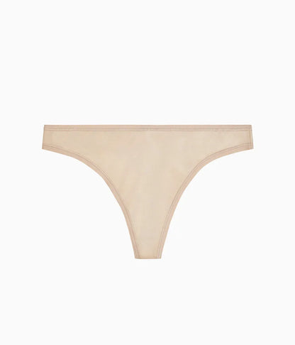 Understated Cotton Thong: Sand