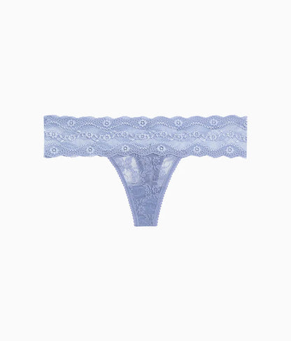 Lace Kiss Thong: Country Blue