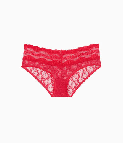 Lace Kiss Hipster: Crimson Red