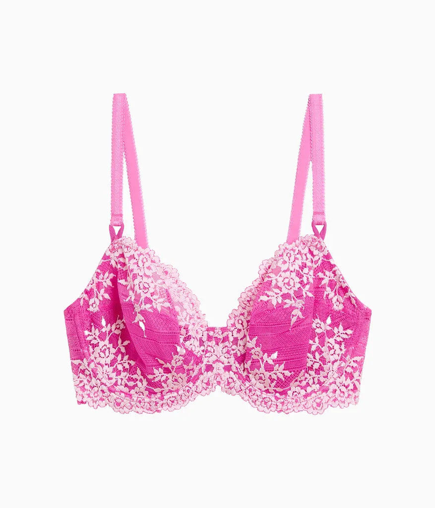 Embrace Lace® Underwire Bra: Wild Azalea/Cradle Pink
