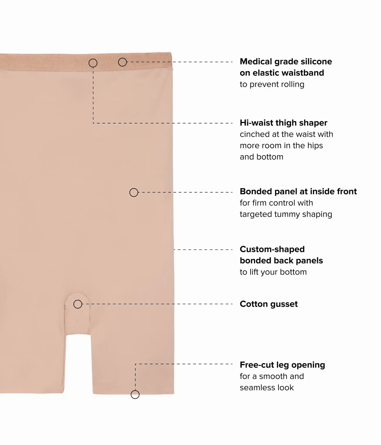 Shape Revelation® Hourglass Hi-Waist Thigh Shaper: Praline