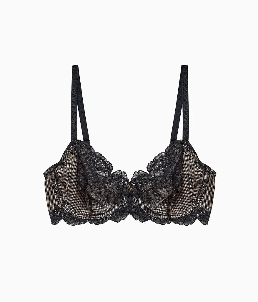 Vivid Attraction Underwire Bra: Black