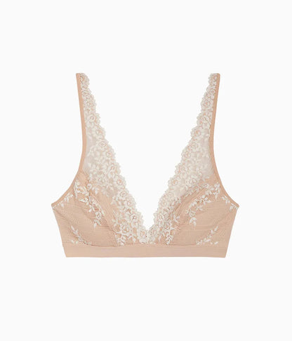 Embrace Lace® Wire Free Bralette: Sand/Ivory