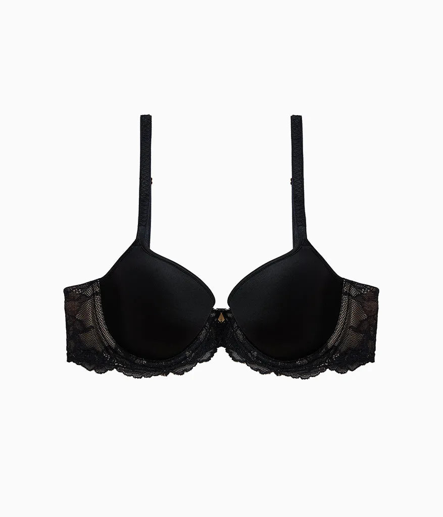 Vivid Attraction T-Shirt Bra: Black