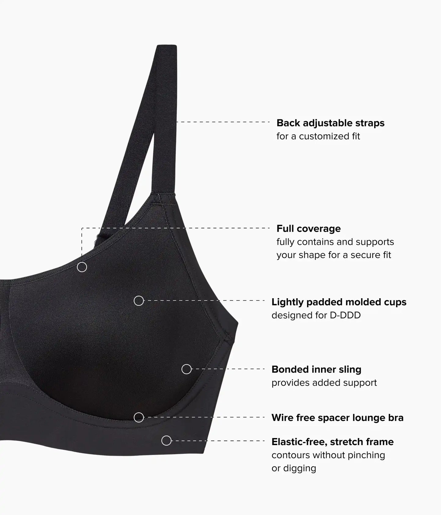 Easy Like Sunday™ Wire Free T-Shirt Bra: Black