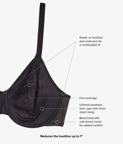 Visual Effects Minimizer Bra: Black
