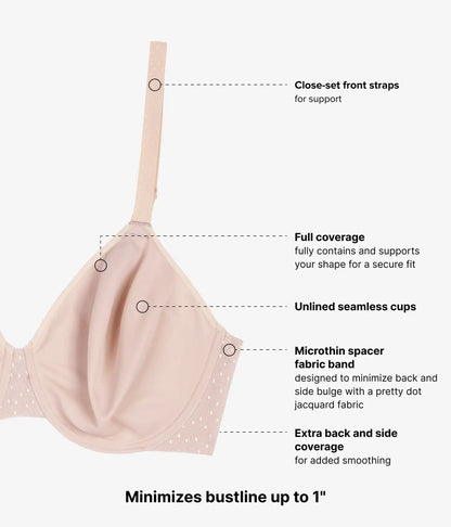 Back Appeal® Minimizer Bra: Rose Dust