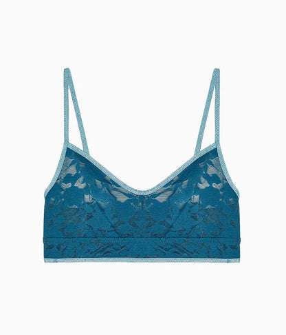 Shadow Scene Bralette: Blue Coral