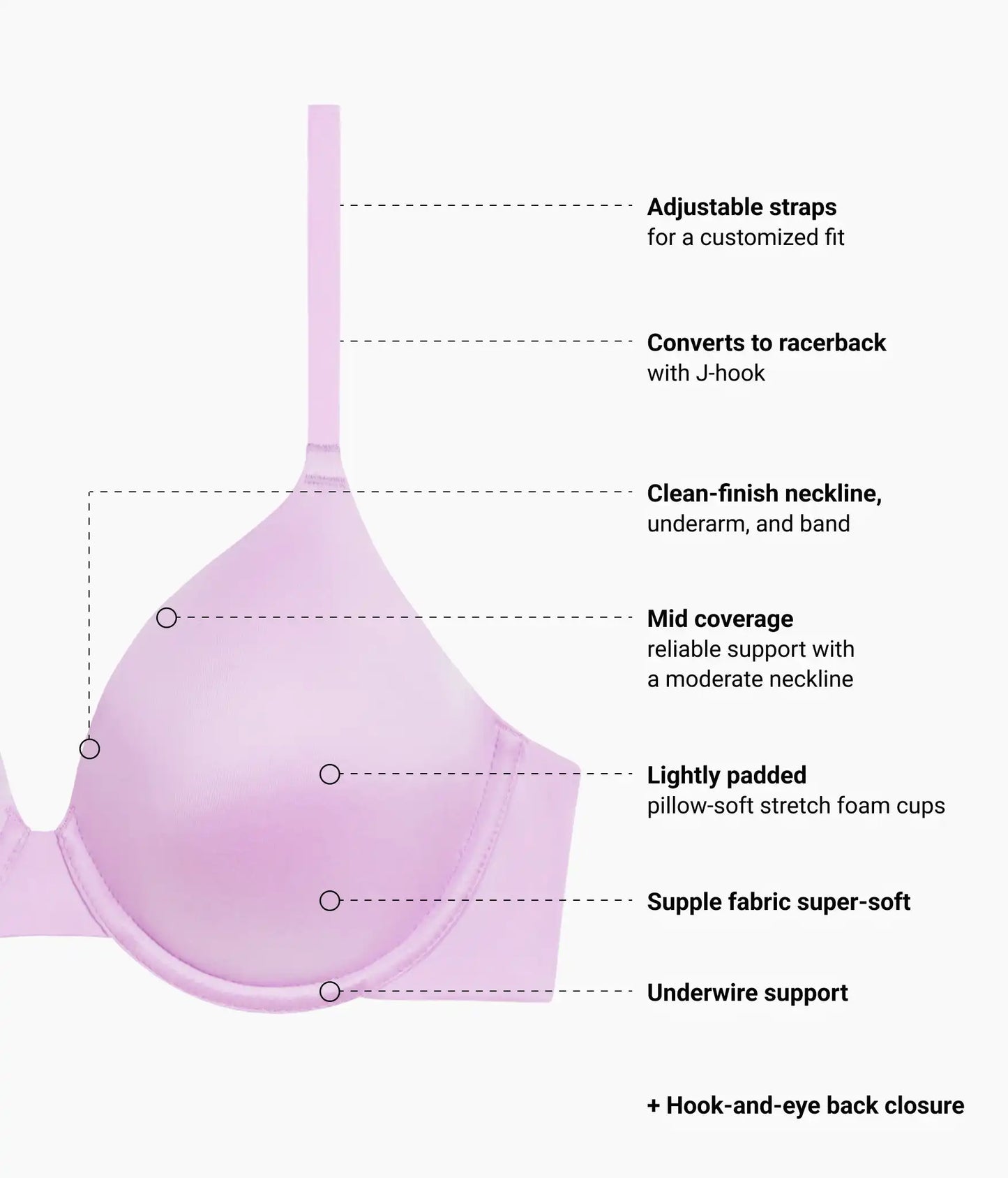 Future Foundation T-Shirt Bra: Smoky Grape