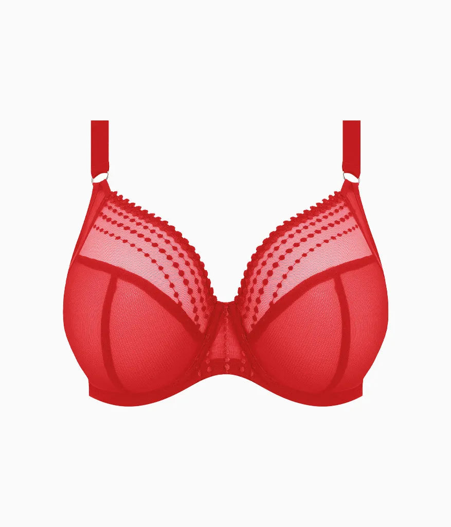 Matilda Underwire Plunge Bra: Haute Red