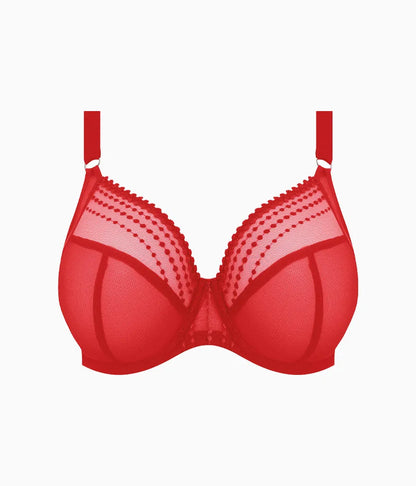 Matilda Underwire Plunge Bra: Haute Red