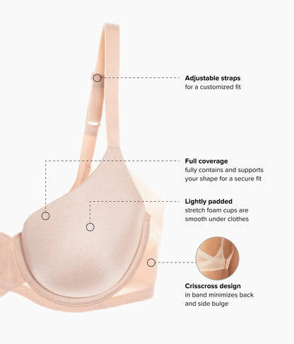 Ultimate Side Smoother Underwire T-Shirt Bra: Sand