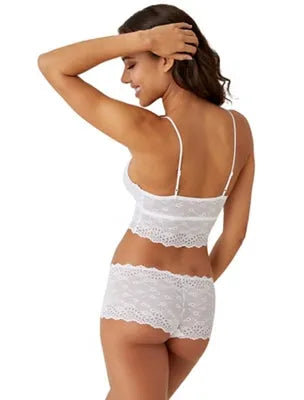 Inspired Eyelet Bralette: Pale Iris