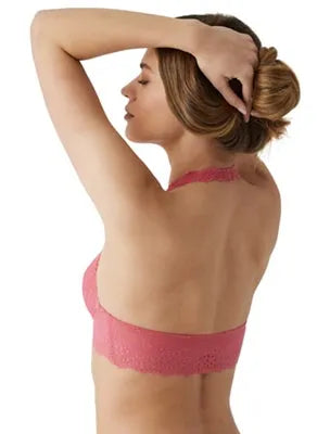 Inspired Eyelet Halter Bralette: Rose Smoke