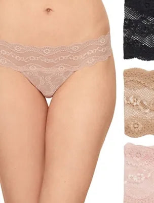 Lace Kiss Bikini Panty Pack: White/Crimson Red/Night